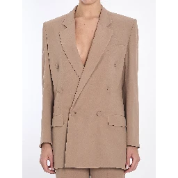 Jacket in silk crepe