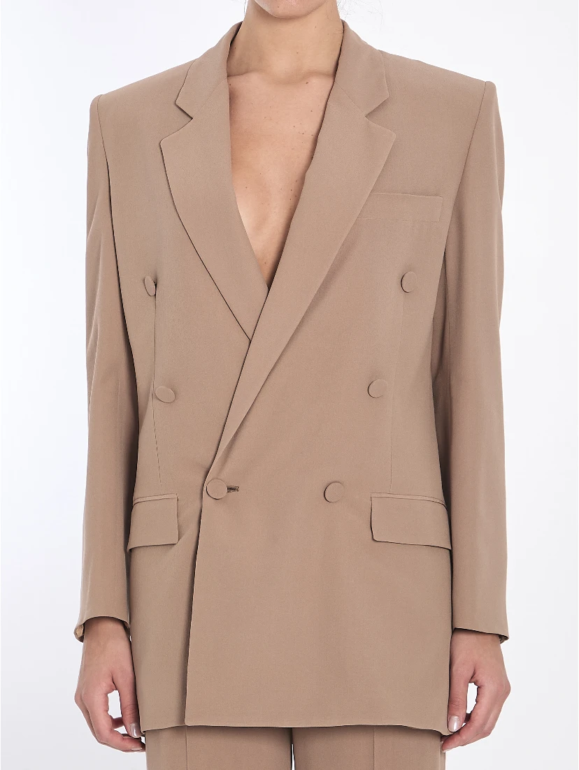 Jacket in silk crepe