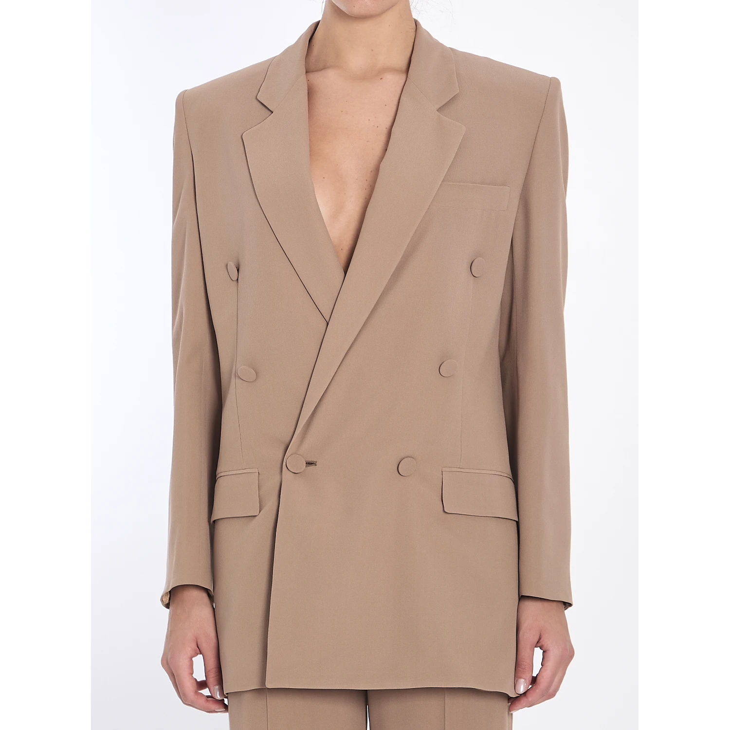 Jacket in silk crepe