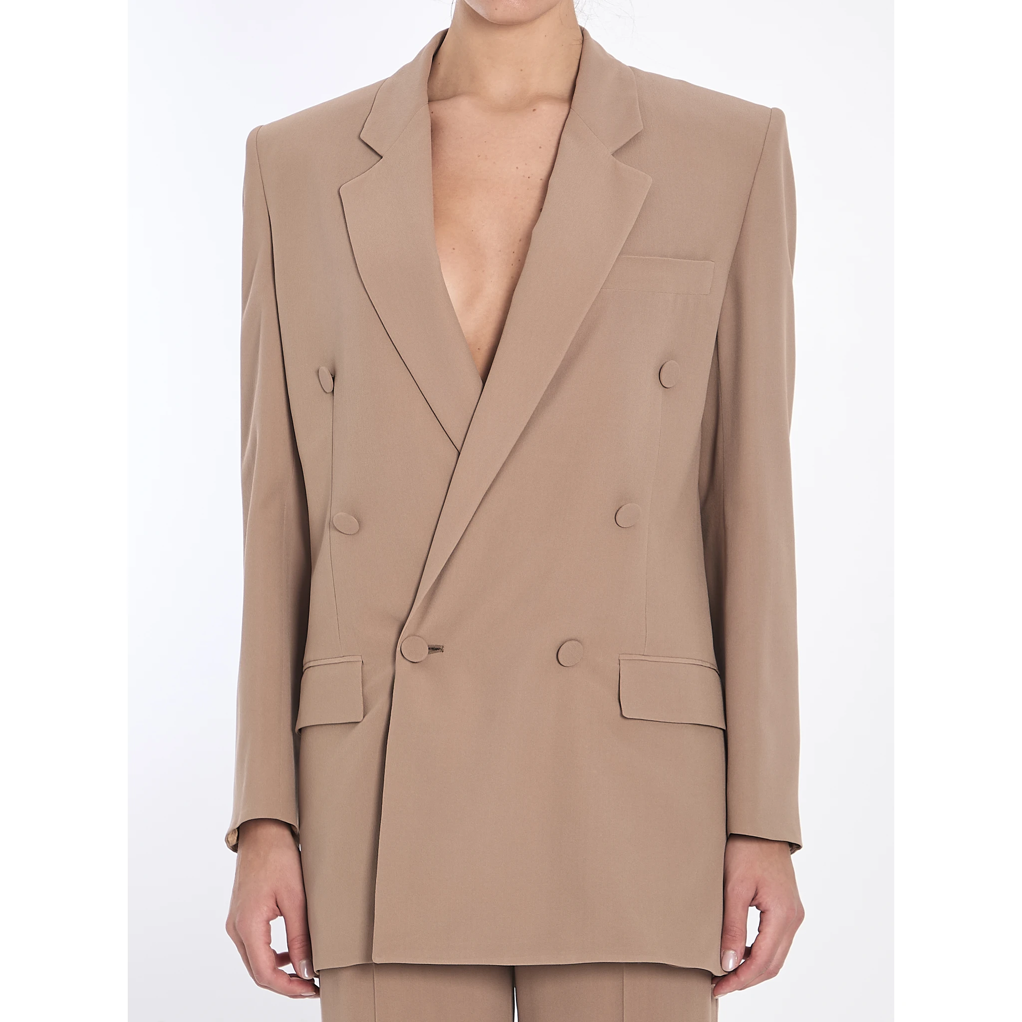 Jacket in silk crepe