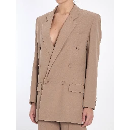 Jacket in silk crepe