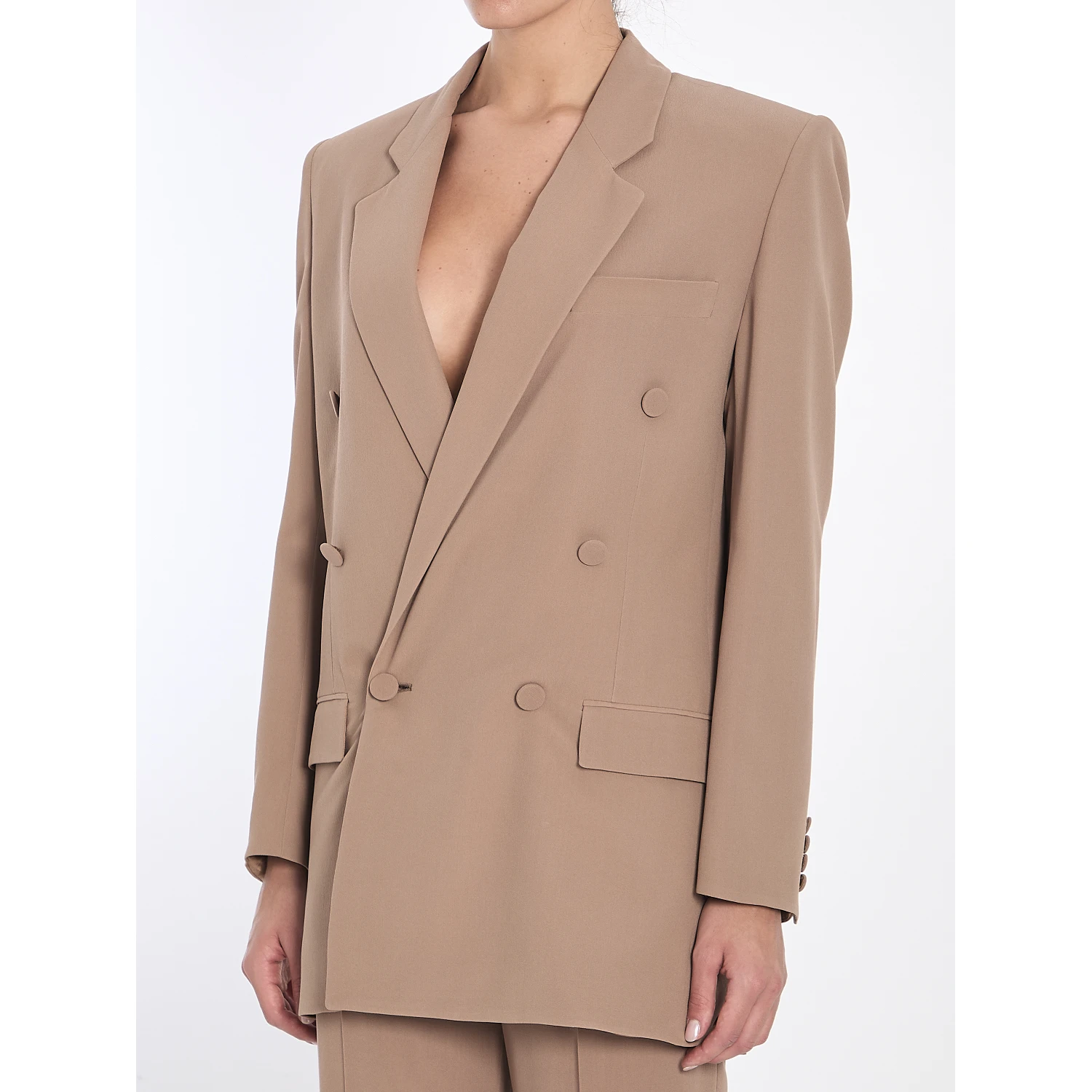 Jacket in silk crepe
