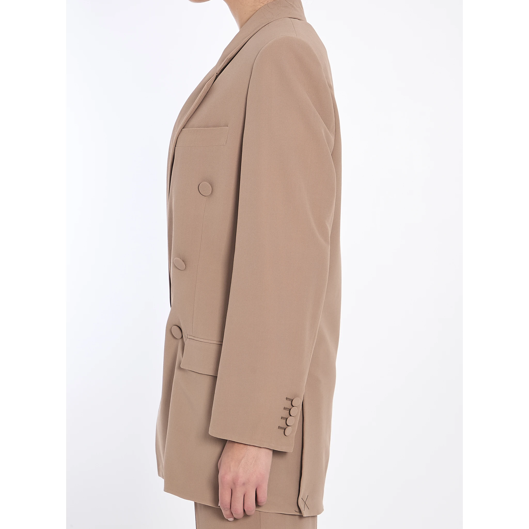 Jacket in silk crepe
