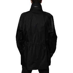 Black Nylon Winter Men Parka Coat Jacket