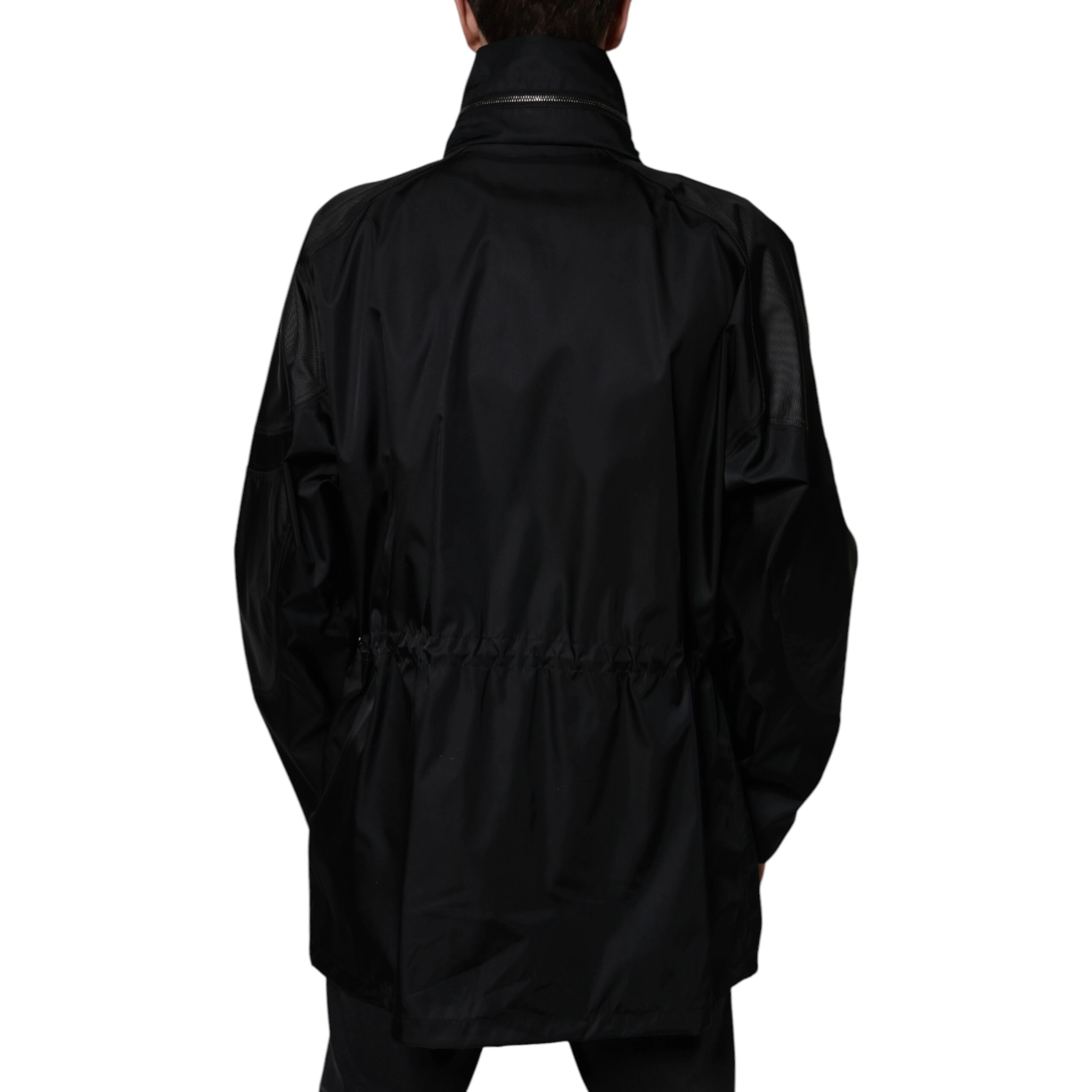 Black Nylon Winter Men Parka Coat Jacket