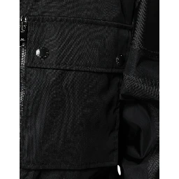Black Nylon Winter Men Parka Coat Jacket