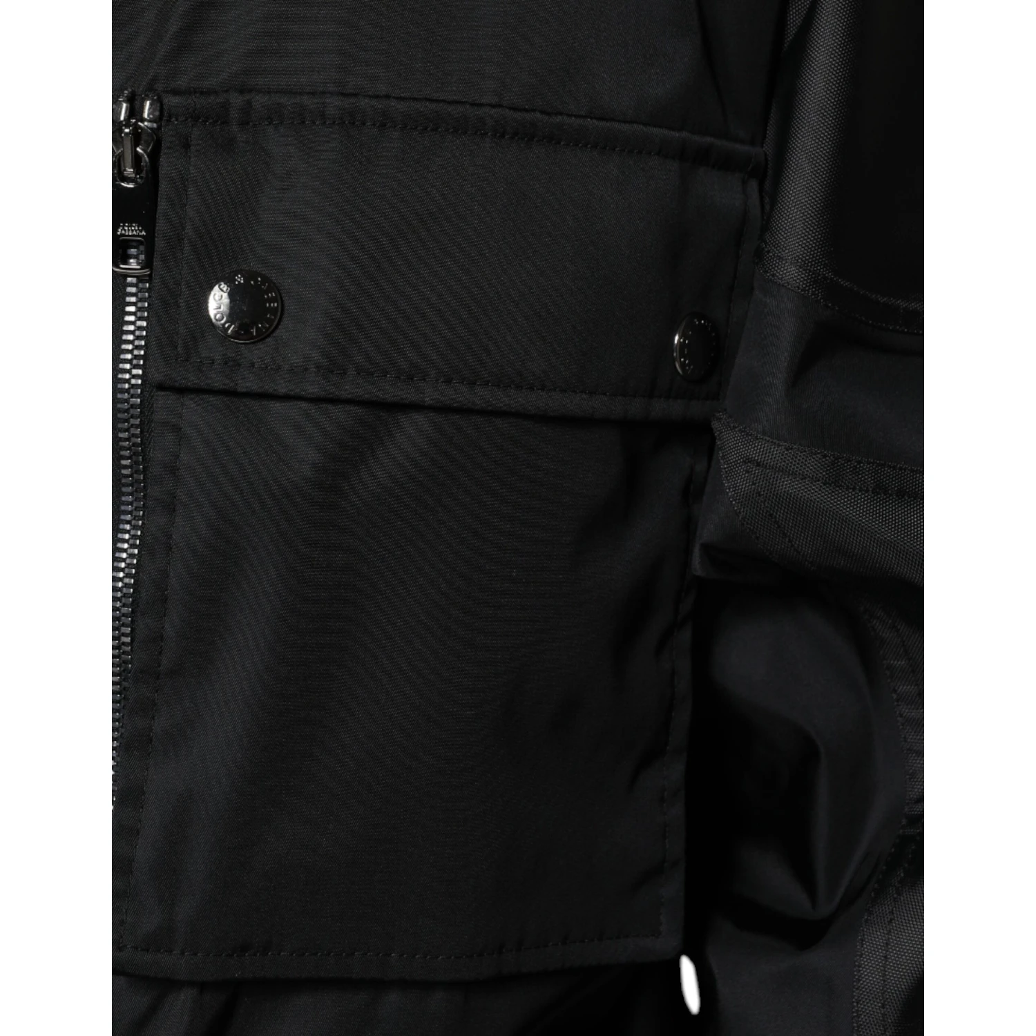 Black Nylon Winter Men Parka Coat Jacket