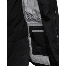 Black Nylon Winter Men Parka Coat Jacket