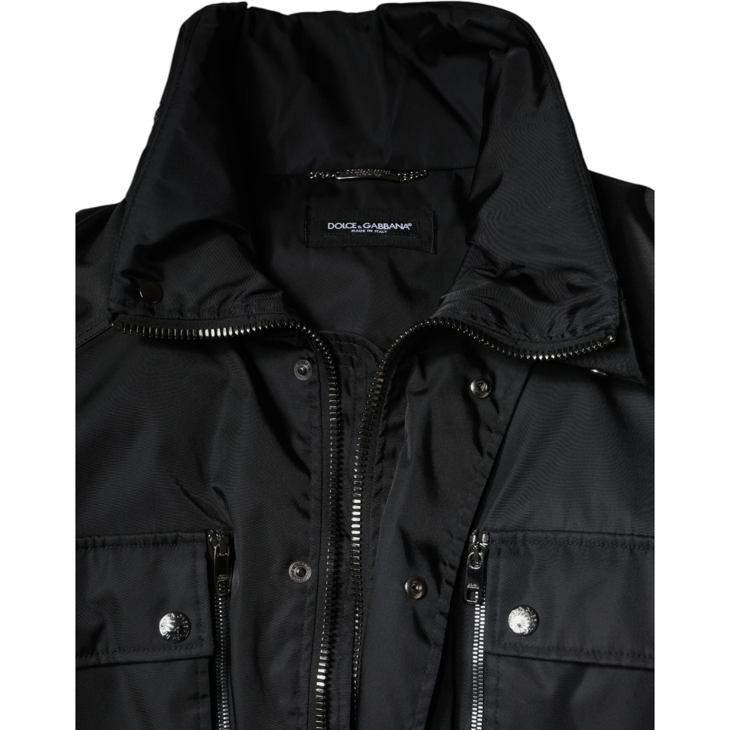 Black Nylon Winter Men Parka Coat Jacket