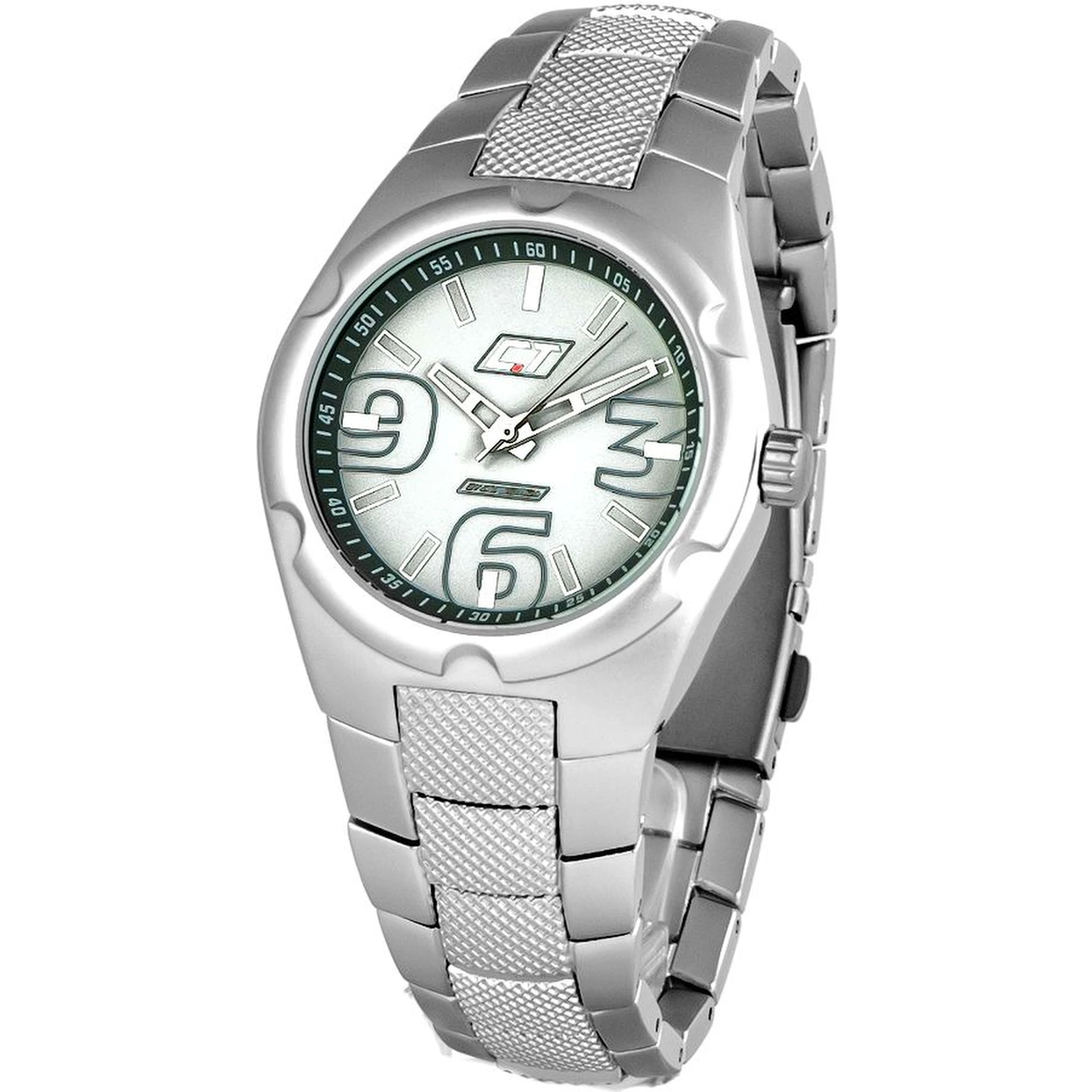 Silver Polycarbonate Dress Watch