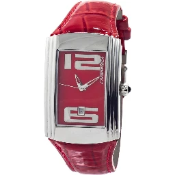 Red Leather Dress Watch