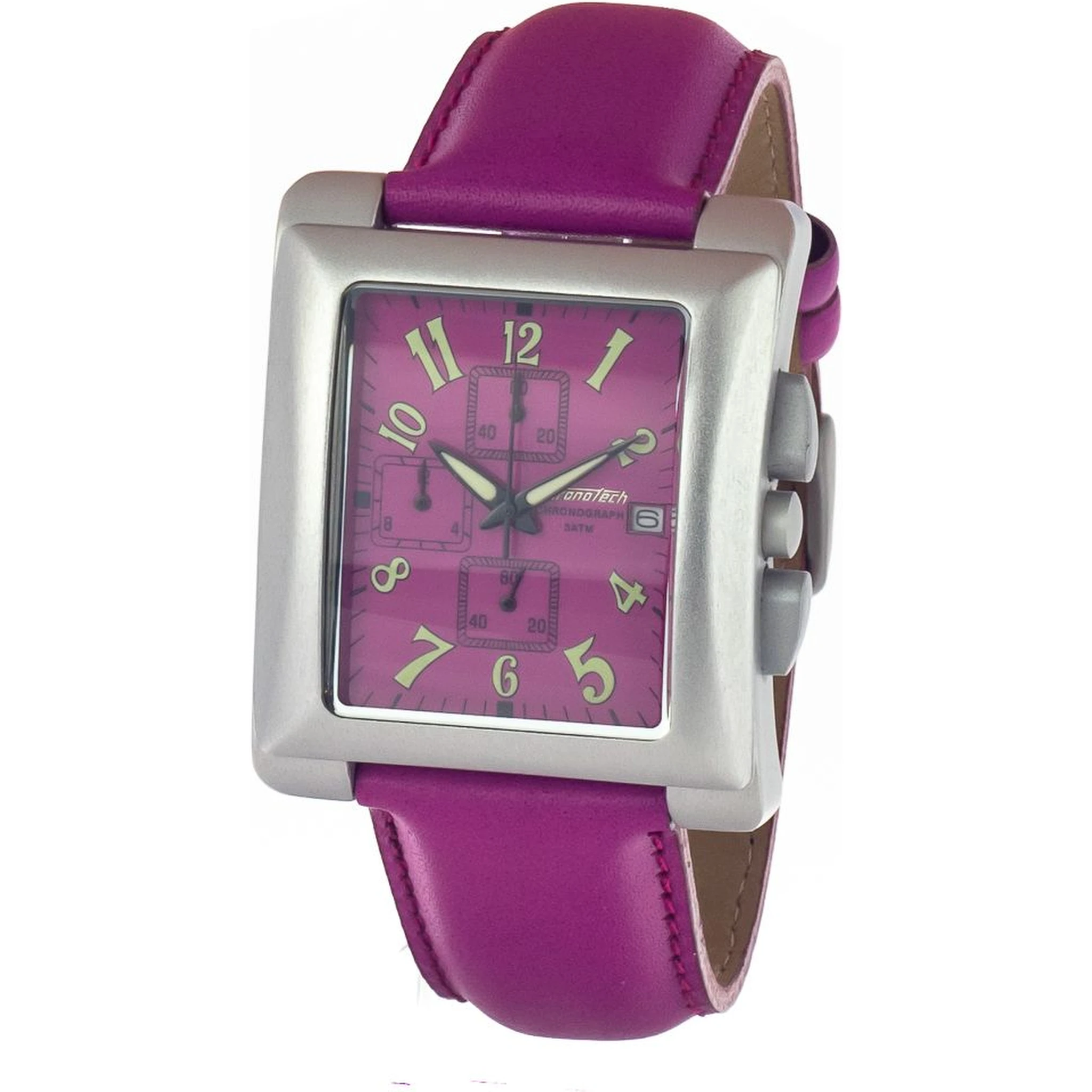 Purple Leather Dress Watch