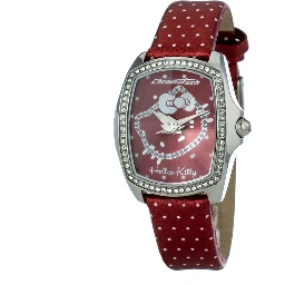 Red Leather Dress Watch