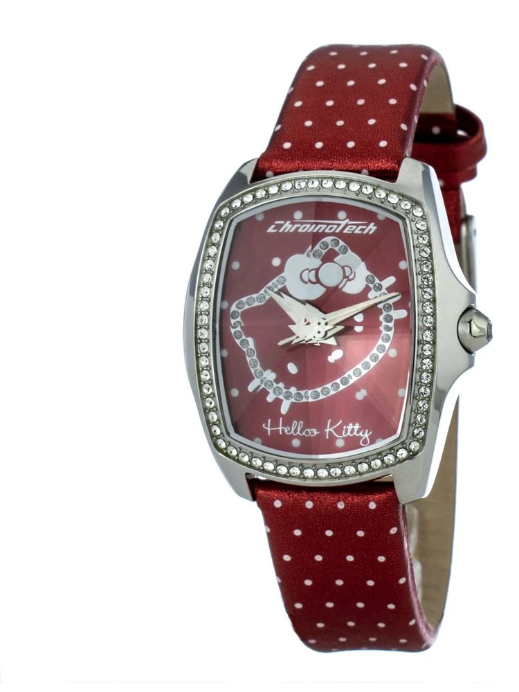 Red Leather Dress Watch