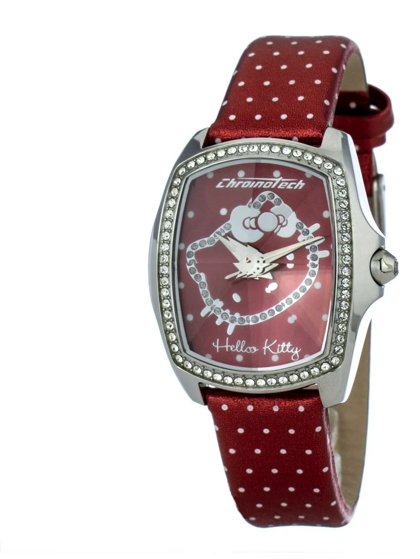 Red Leather Dress Watch