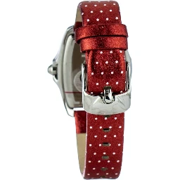 Red Leather Dress Watch