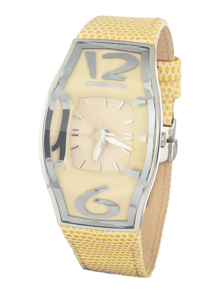 Yellow Leather Dress Watch