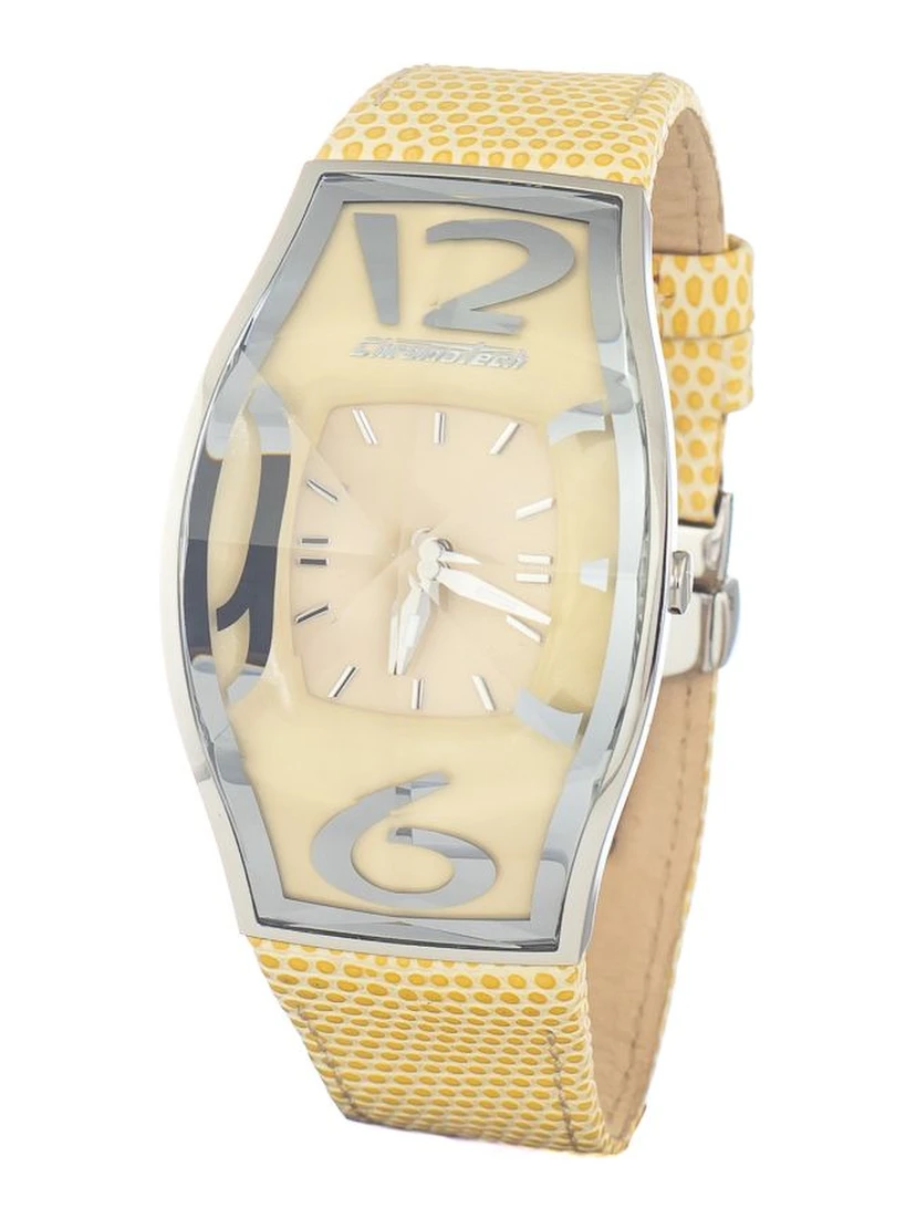 Yellow Leather Dress Watch