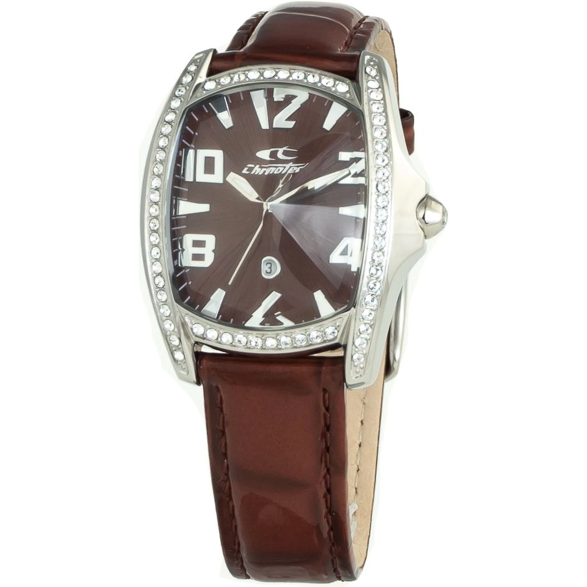 ساعة يد رسمية من الجلد البني