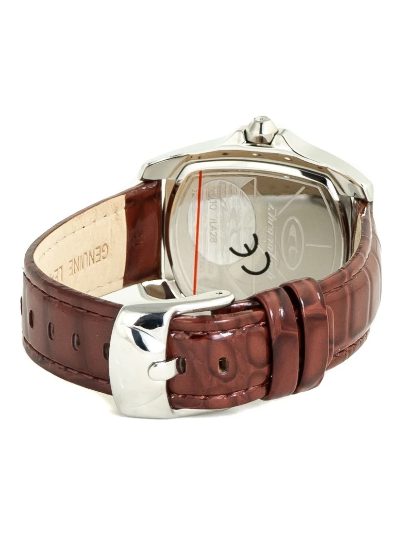 ساعة يد رسمية من الجلد البني