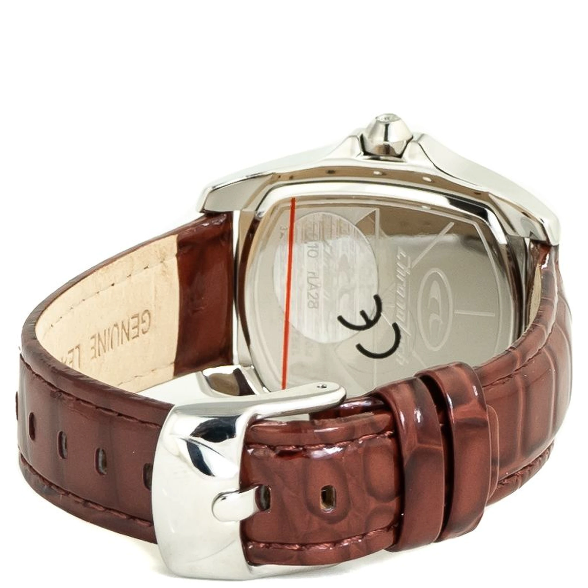 ساعة يد رسمية من الجلد البني