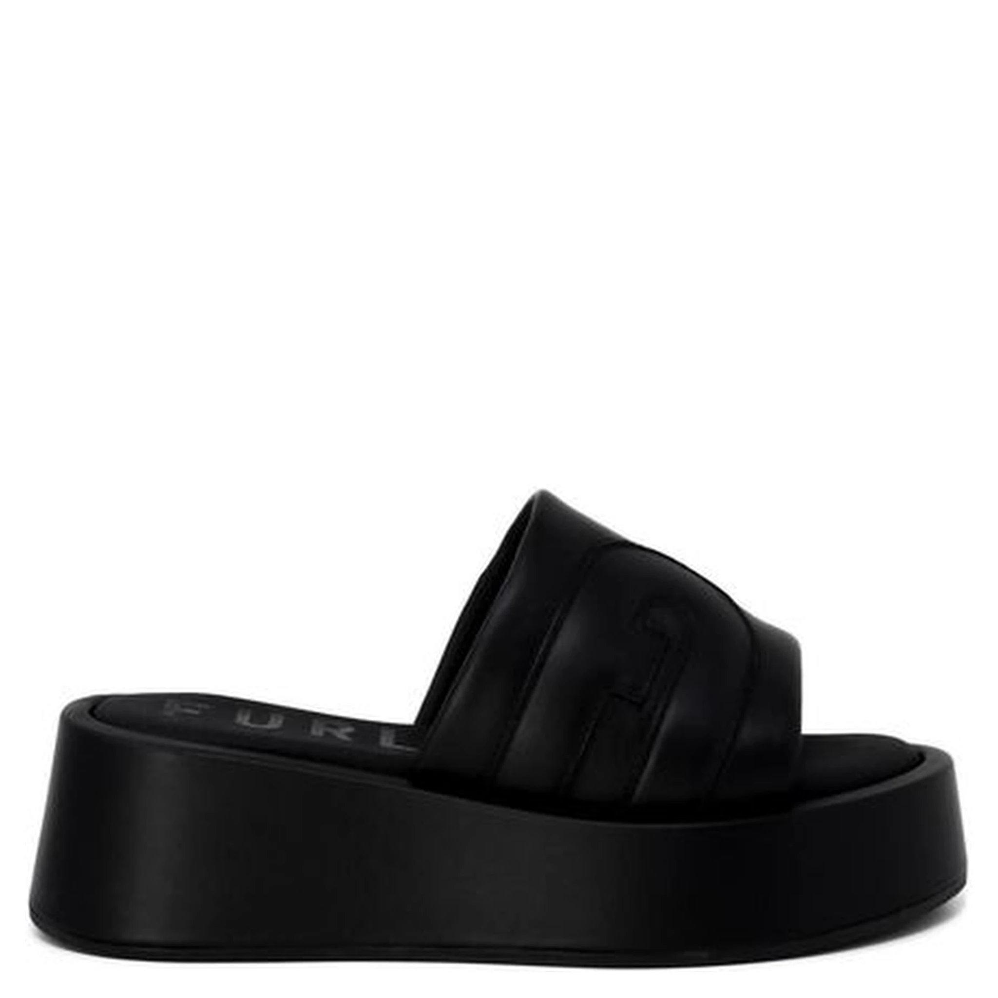 Black Leather Slippers