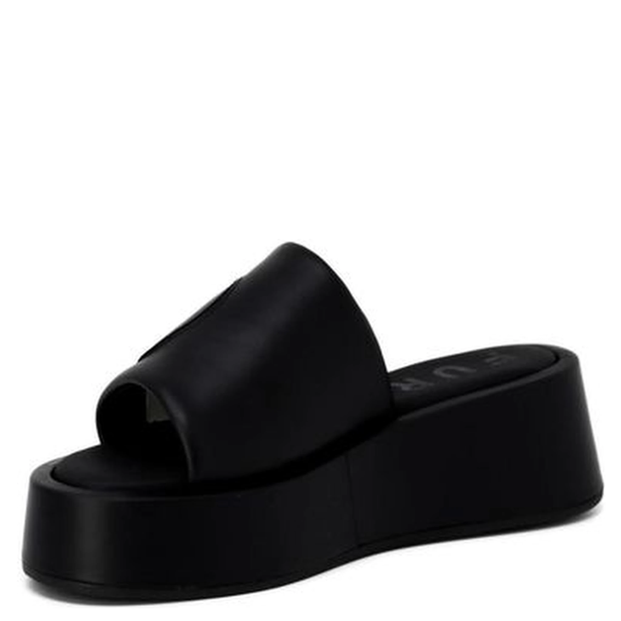 Black Leather Slippers