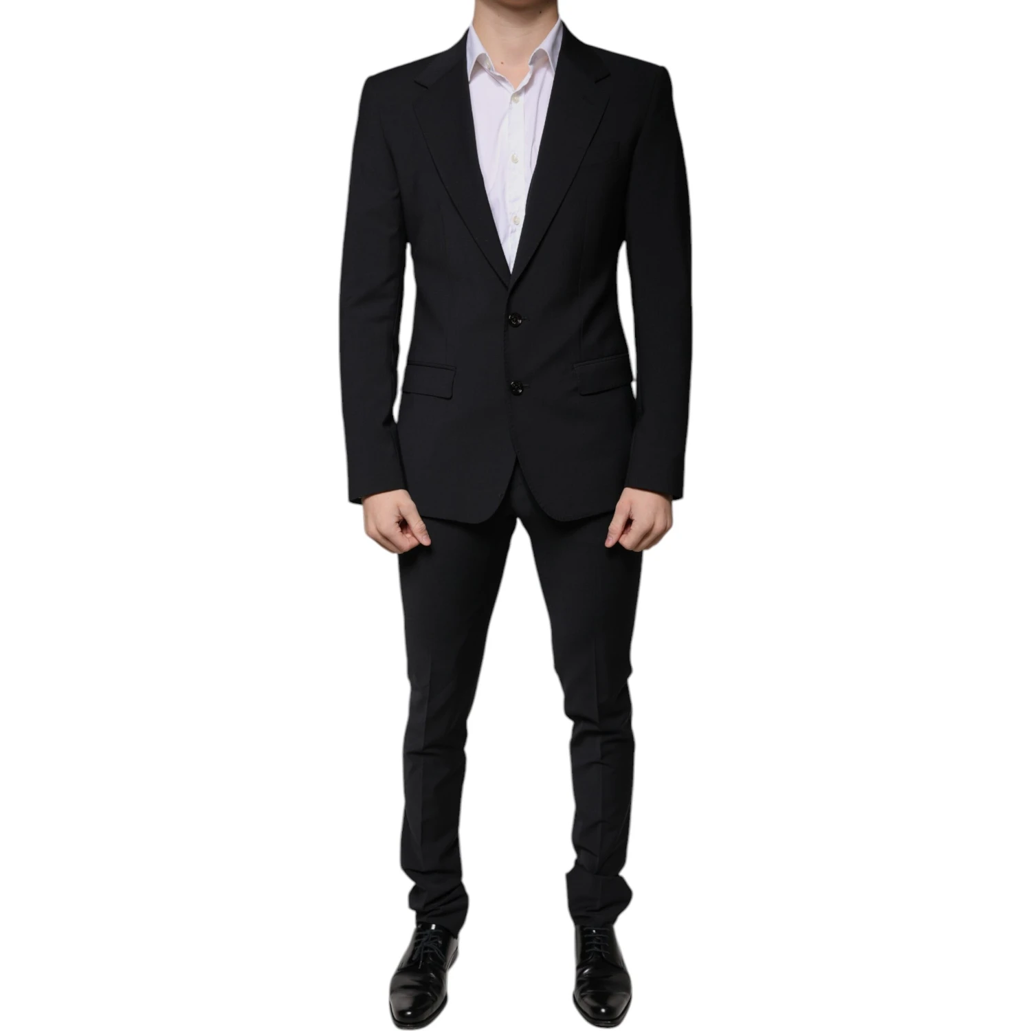 Black Wool 3 Piece Slim Fit Formal Men Suit