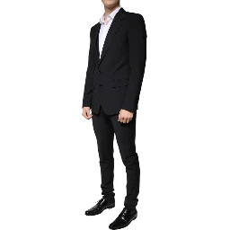 Black Wool 3 Piece Slim Fit Formal Men Suit