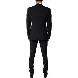 Black Wool 3 Piece Slim Fit Formal Men Suit
