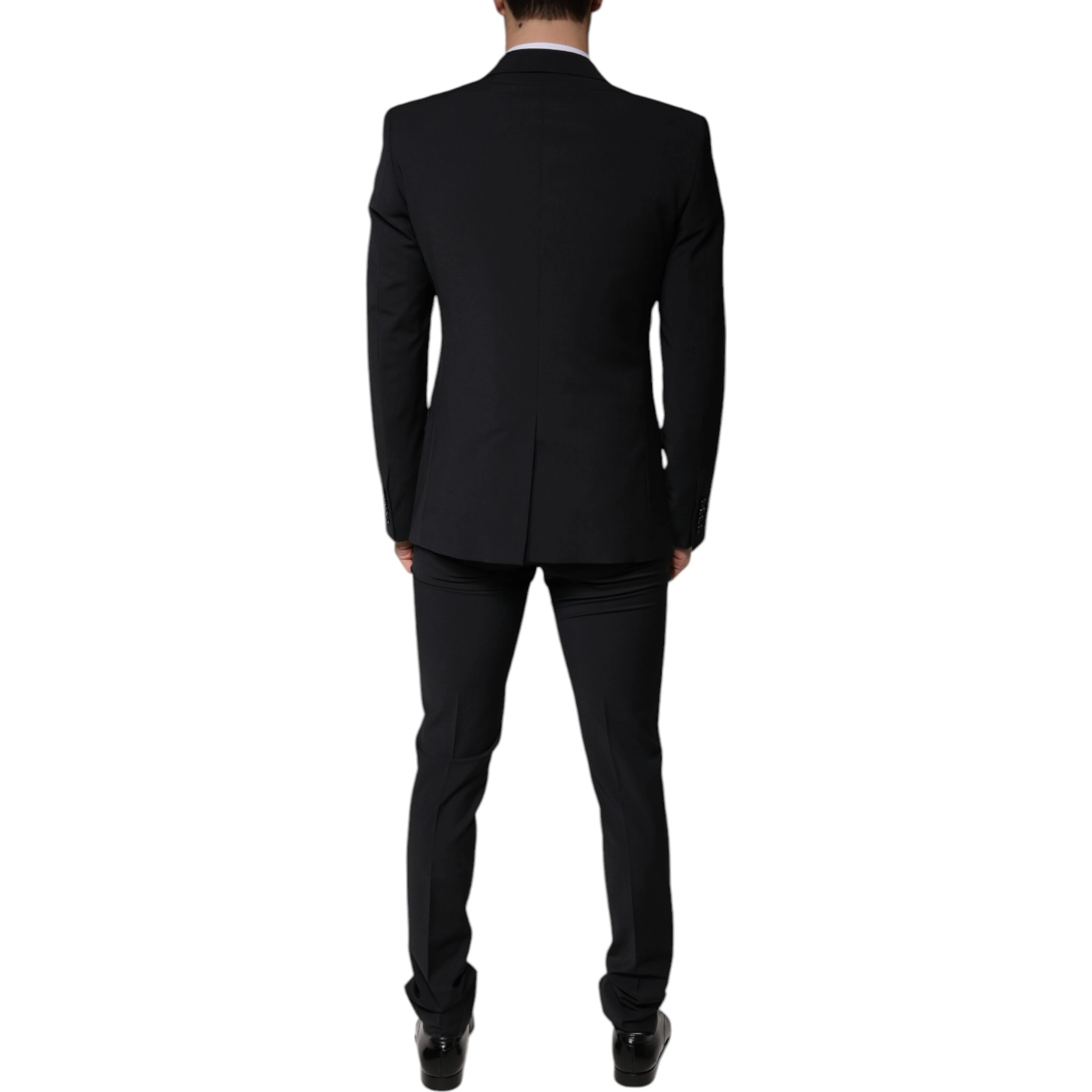 Black Wool 3 Piece Slim Fit Formal Men Suit