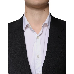 Black Wool 3 Piece Slim Fit Formal Men Suit