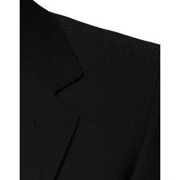 Black Wool 3 Piece Slim Fit Formal Men Suit