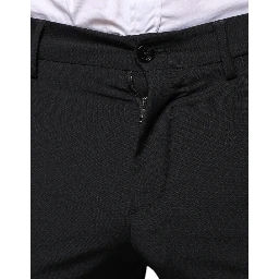 Black Wool 3 Piece Slim Fit Formal Men Suit