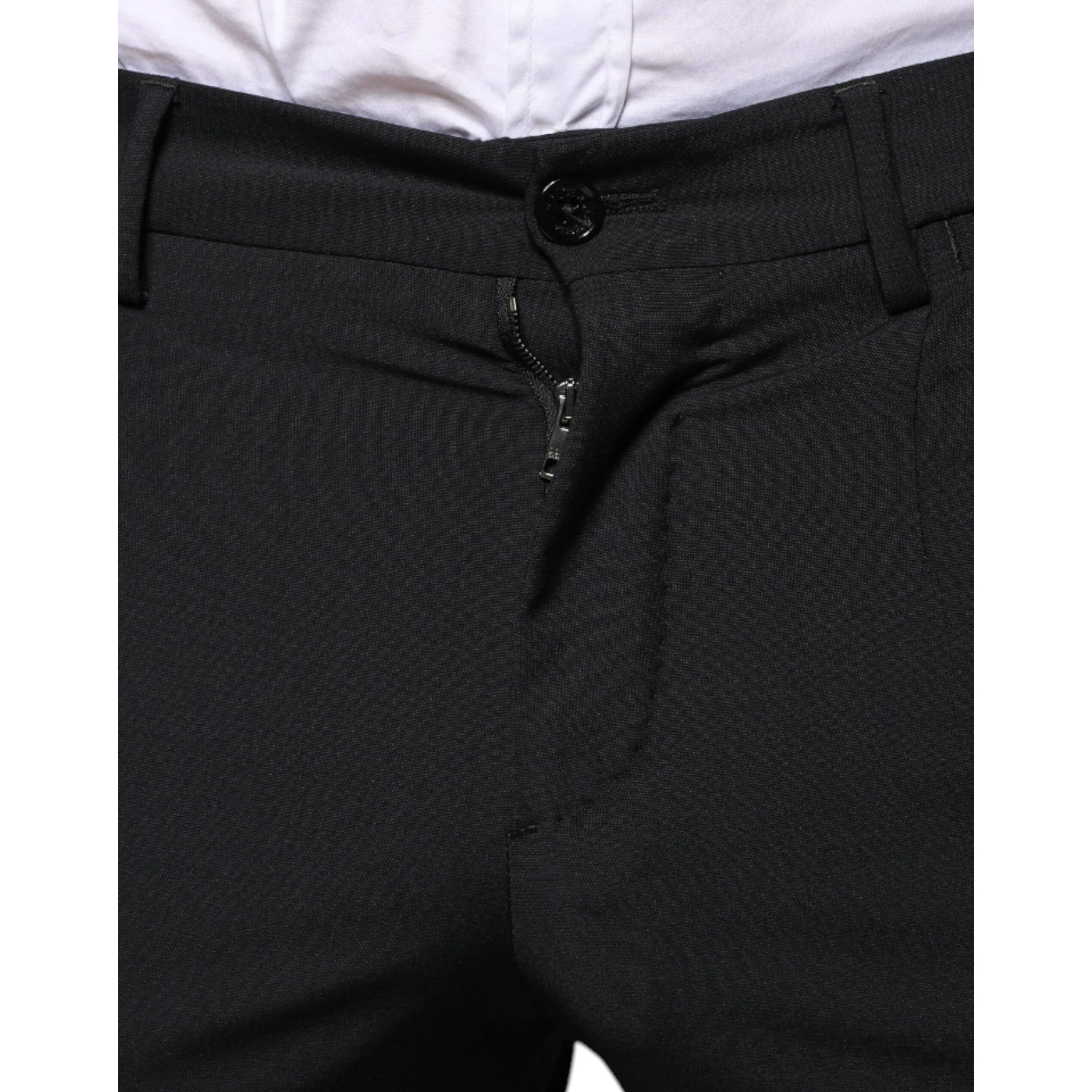 Black Wool 3 Piece Slim Fit Formal Men Suit