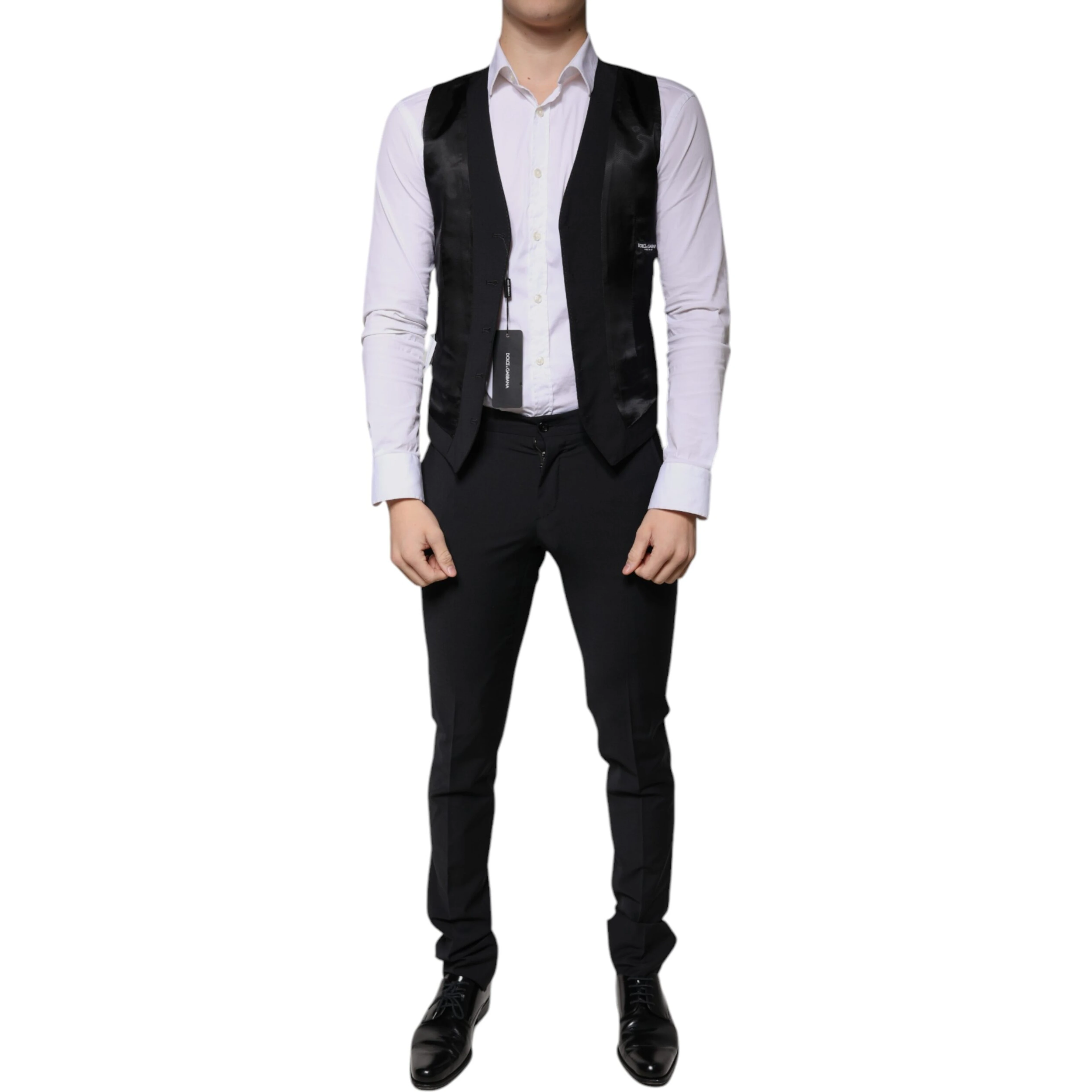 Black Wool 3 Piece Slim Fit Formal Men Suit