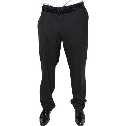 Black Wool Men Formal Dress Pants