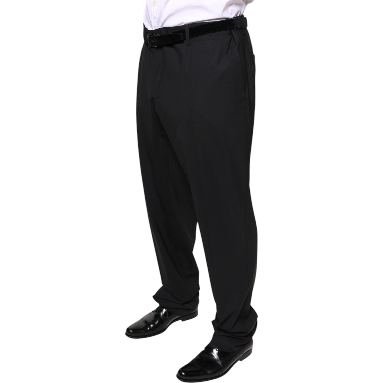 Black Wool Men Formal Dress Pants