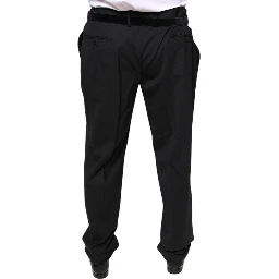 Black Wool Men Formal Dress Pants