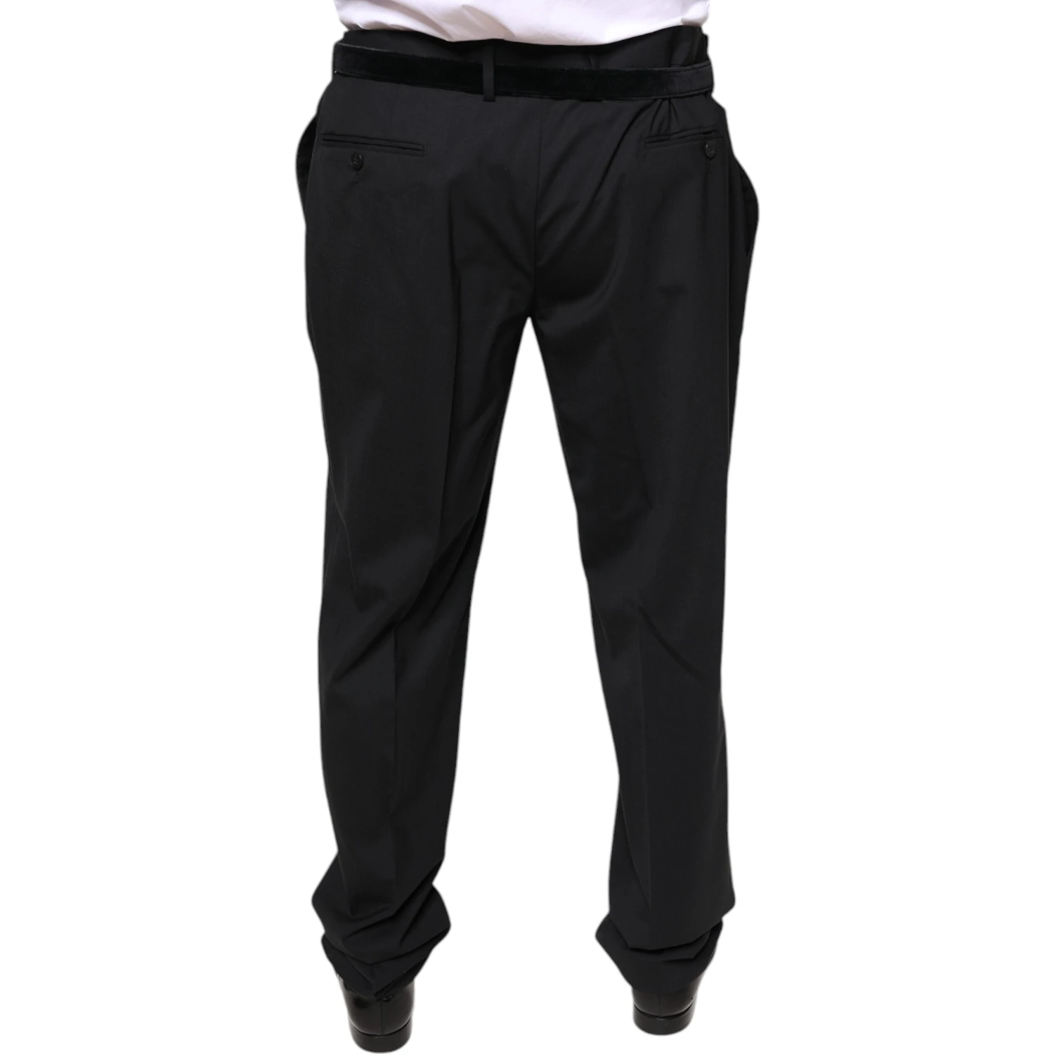 Black Wool Men Formal Dress Pants