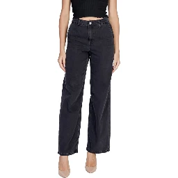 Black Cotton Relaxed Fit Jeans