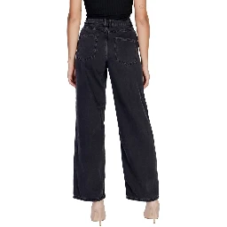 Black Cotton Relaxed Fit Jeans