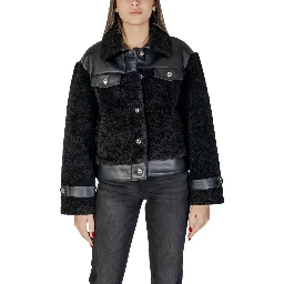 Black Polyester Coat