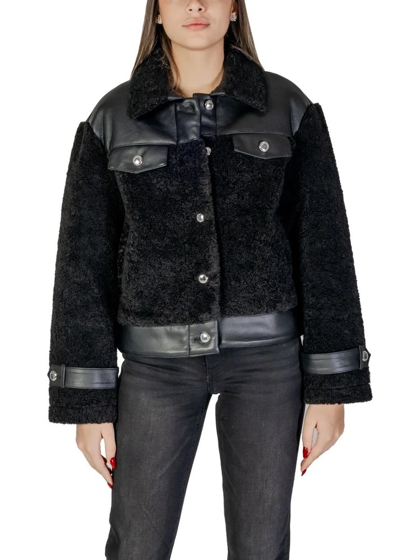 Black Polyester Coat