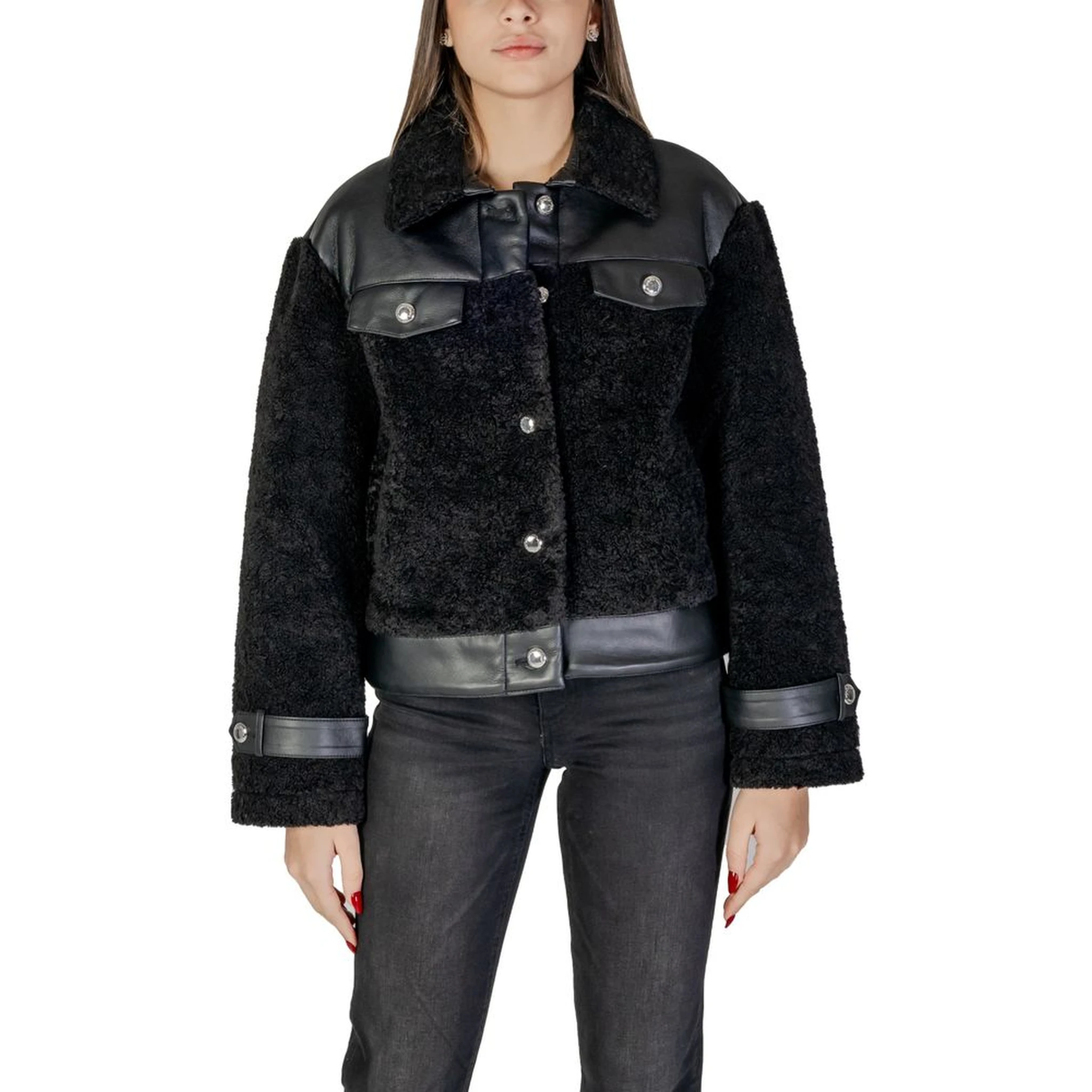 Black Polyester Coat