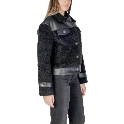 Black Polyester Coat