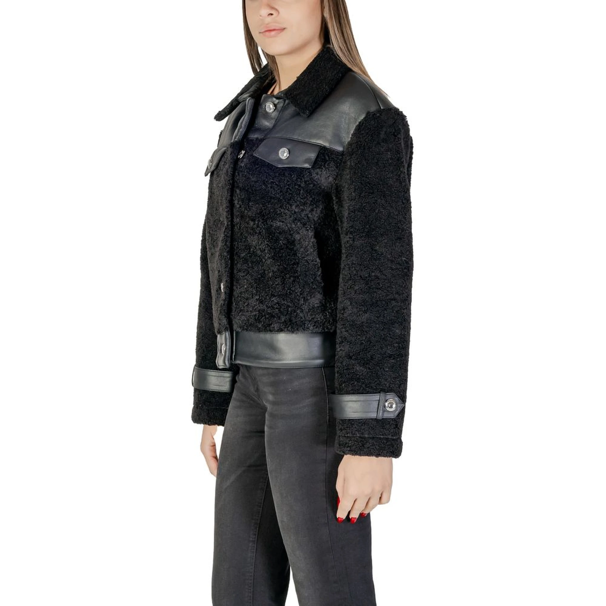 Black Polyester Coat