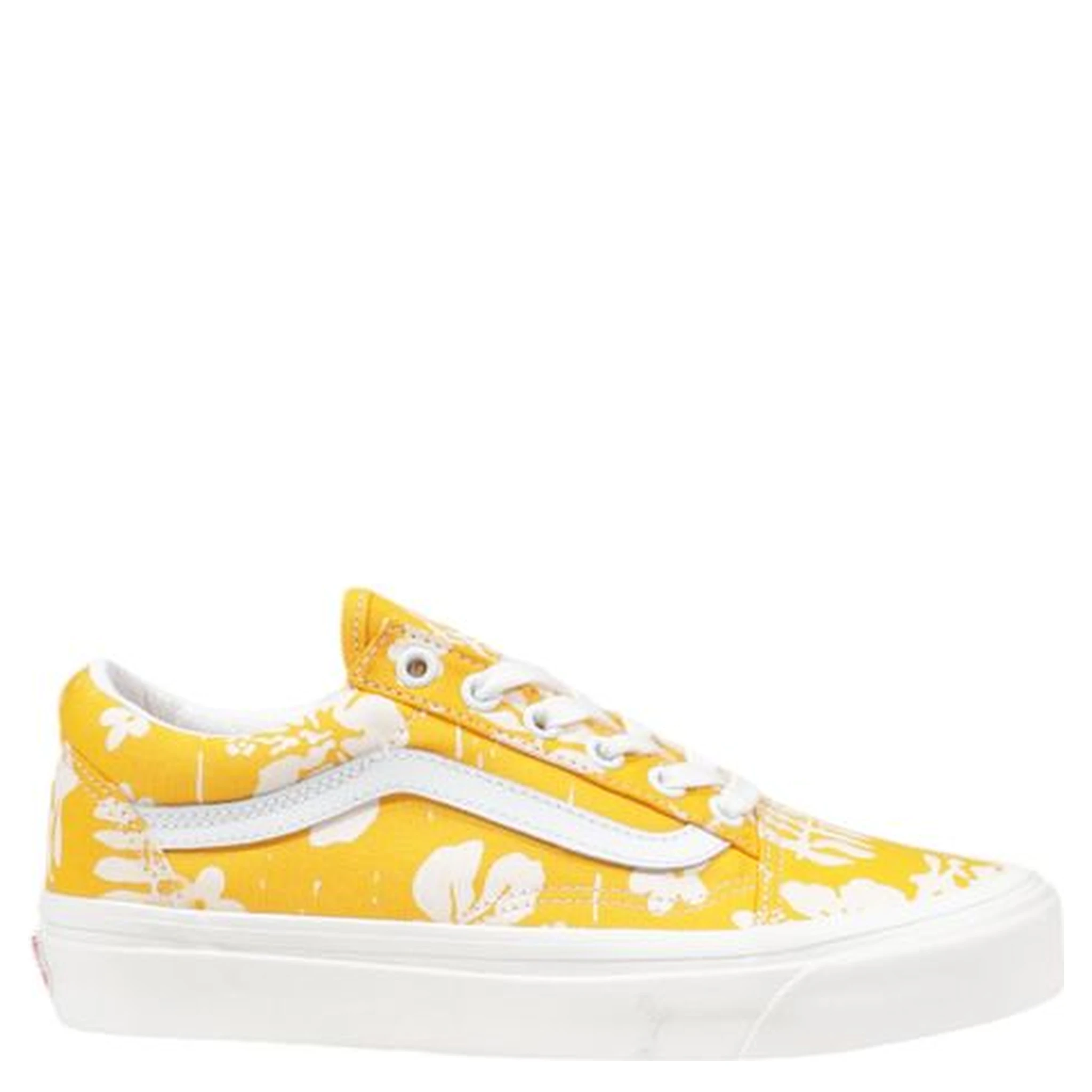 Yellow Fabric Low Top Sneakers