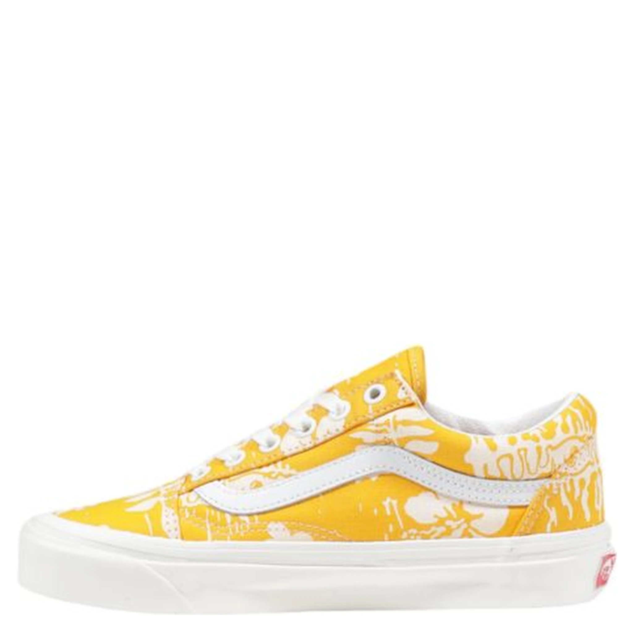 Yellow Fabric Low Top Sneakers