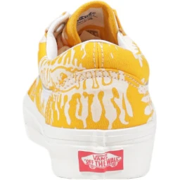 Yellow Fabric Low Top Sneakers